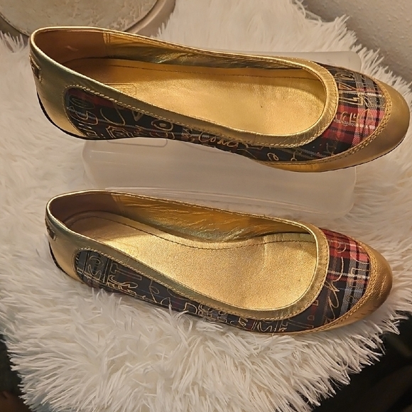 Coach Shoes - Coach Gold Flats with Timeless Elegance 7B